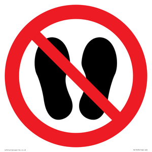 Do not step or stand here symbol only